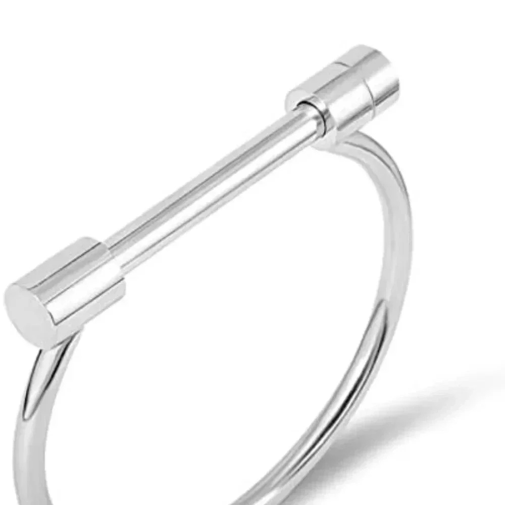 👗Bundle 5/$25👗 Silver stainless steel bar bangle bracelet - Picture 4 of 5